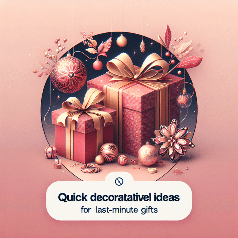 Quick Decorative Ideas for Last-Minute Gifts
