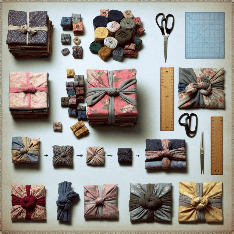Creating Reusable Furoshiki Gift Bags from Old Fabric