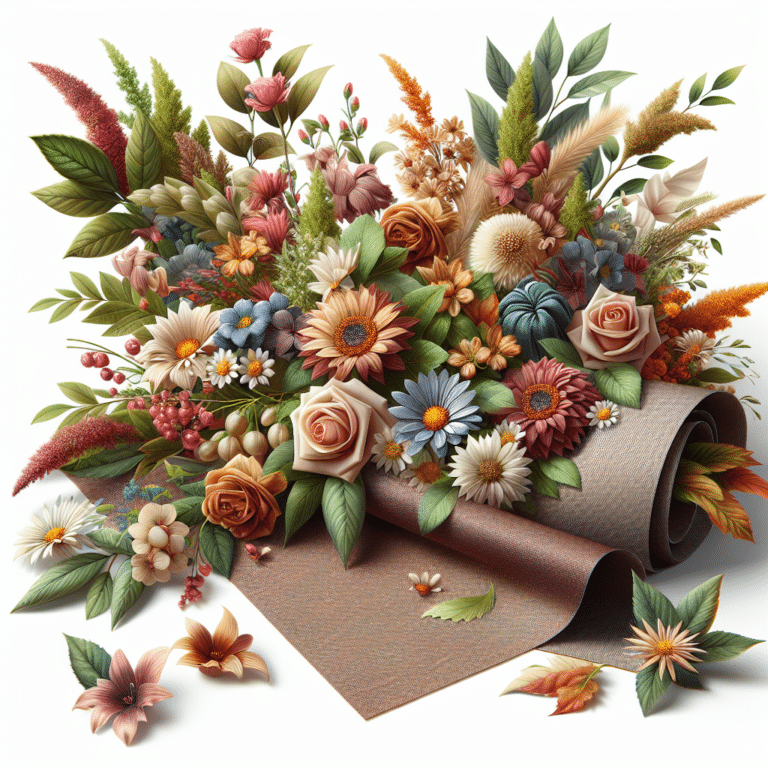 Decorating Fabric Wraps with Flowers and Leaves