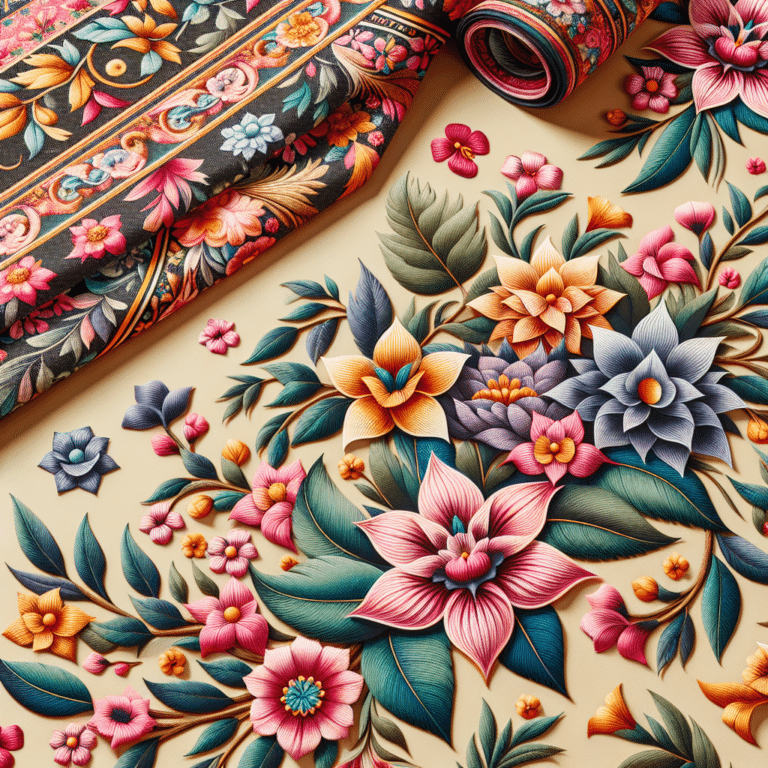 Decorating Fabric Wraps with Flowers and Leaves