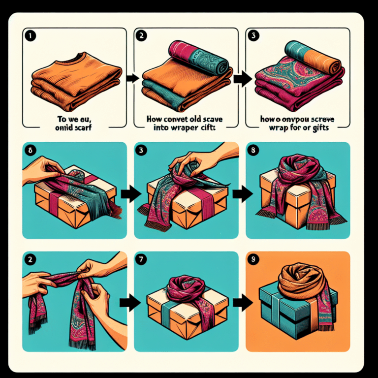 Revamping Old Scarves into Chic Wraps for Presents
