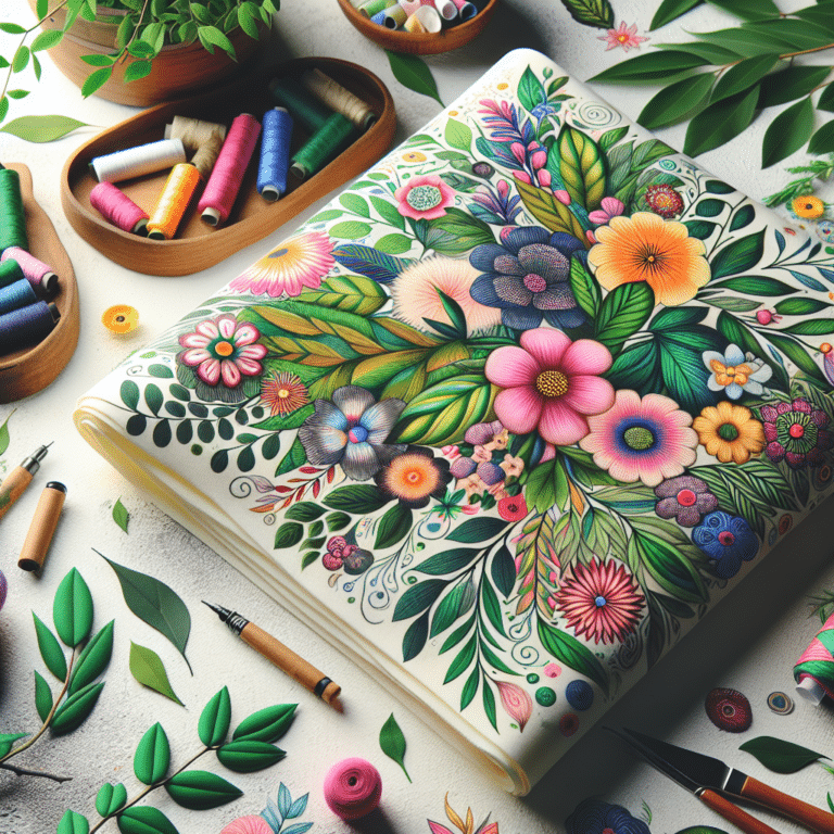Decorating Fabric Wraps with Flowers and Leaves