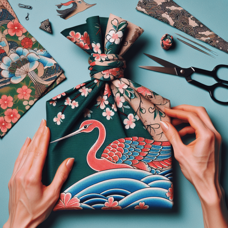 Weekend Project: Old Fabric Transformed into Charming Furoshiki Gift Bag